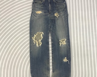 Calça jeans estilo baggy vintage Edwin Japan design desgastado