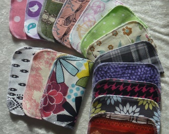 5 Adult Style Mixed Print, Family Cloth Napkins, Lunch Napkins, Reusable