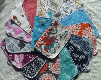20 Adult Style Mixed Print, Reusable Cloth Napkins, Eco-Friendly