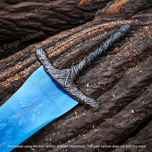 Fantasy Moonblade Replica – Hand-Forged Full Metal Greatsword | Gamer Gift, Cosplay Prop, Gift for Him or Boyfriend