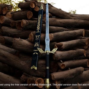 Custom Handmade Stainless Steel Master Sword – Zelda-Inspired Full Tang Blade with Scabbard | Gift for Him, Dad, or Collectors