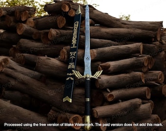 Espada Maestra de acero inoxidable hecha a mano: réplica inspirada en Zelda con vaina