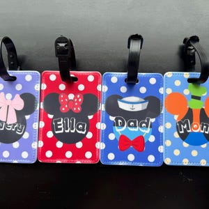 Personalized Disney-Inspired Luggage Tags – Custom Name Travel Accessories for Kids | Mickey, Minnie, Goofy & More!