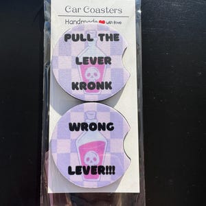 Pull the Lever Kronk Car Coasters