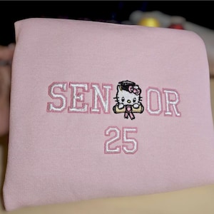 kitty senior 25 embroidered /crewneck/sweater