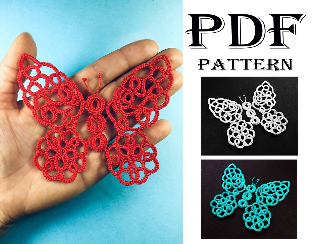 DIY Butterfly Shuttle Tatting Pattern How to Make Tatted Butterfly