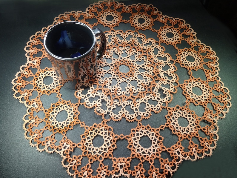 Tatting Doily PDF Tutorial Tatted Doily Pattern Visual Pattern Shuttle