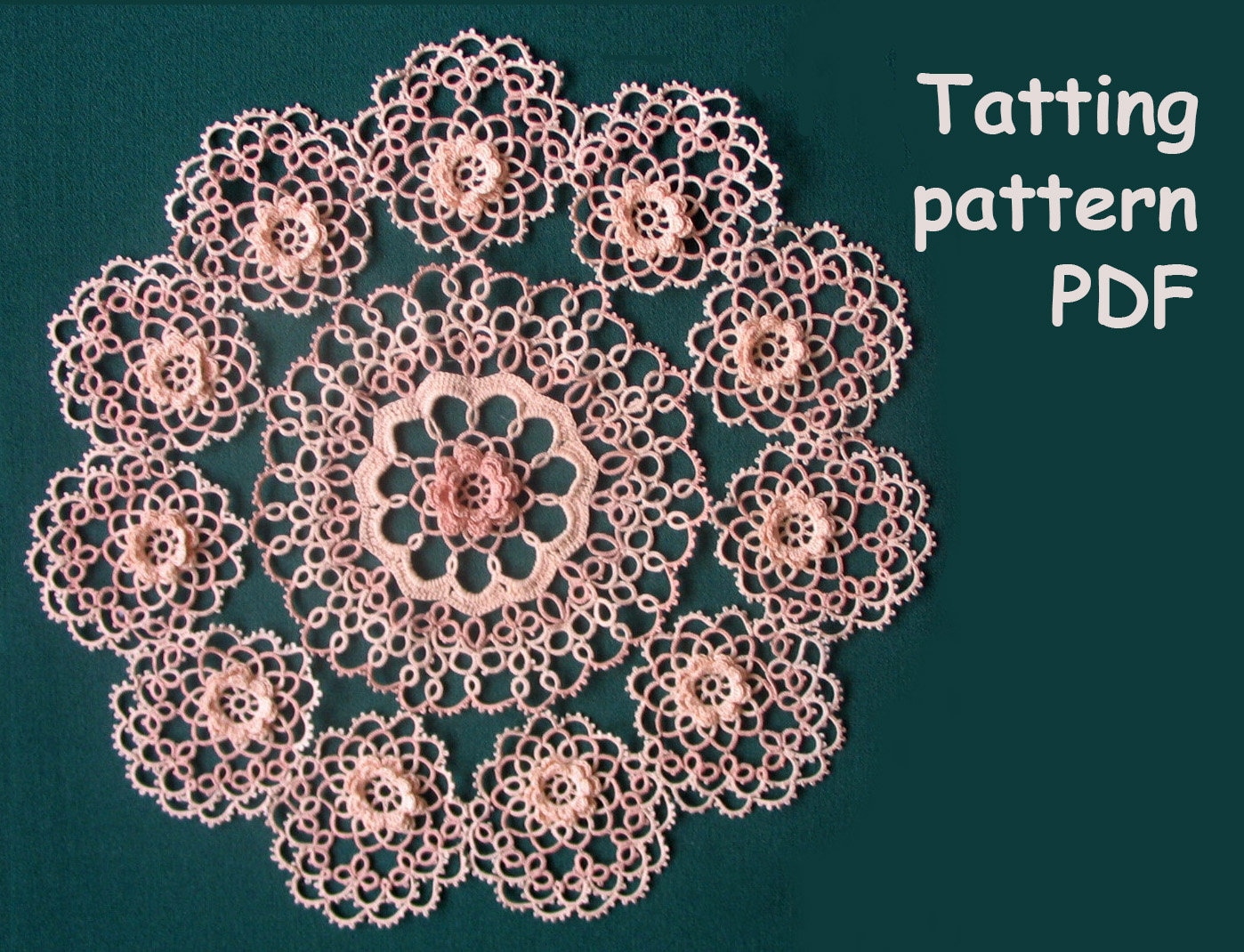 PDF Instant Download. Ring Of Roses Doily Doily Pattern Crochet Pattern