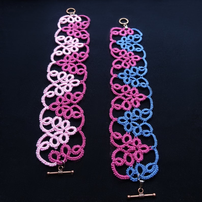Tatting pattern bracelet PDF pattern Instant Download Etsy 日本
