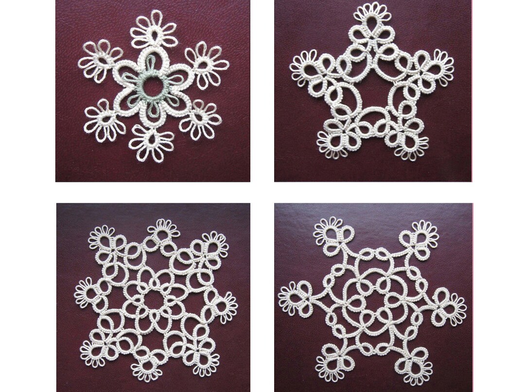 Snowflake Tatting Pattern PDF File - 4 Tatted Snowflakes, CHRISTMAS ...