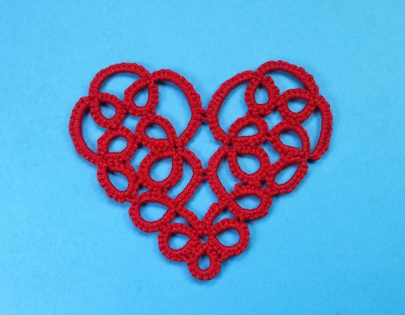 PDF Shuttle Tatting Pattern Tatted Heart Valentine Day Decor Etsy