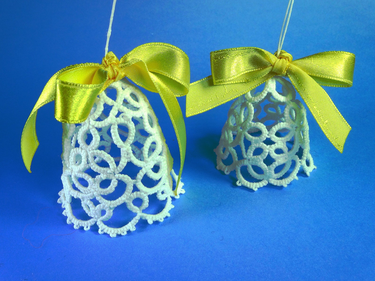 Bell Tatting Pattern Original 3D Tatted Bells Christmas Tree Decor ...