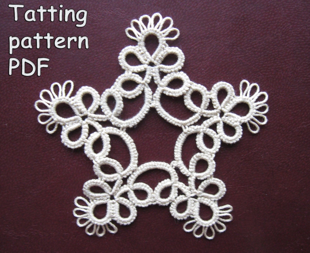 Tatted Snowflake PDF Pattern for Beginners Christmas Tatting Lace ...