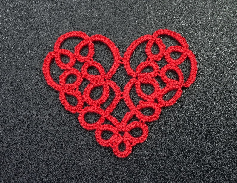 PDF Shuttle Tatting Pattern Tatted Heart Valentine Day Decor Etsy