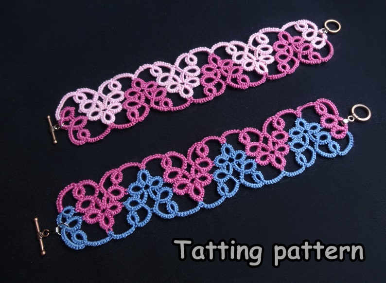 Tatting pattern bracelet PDF pattern Instant Download Etsy