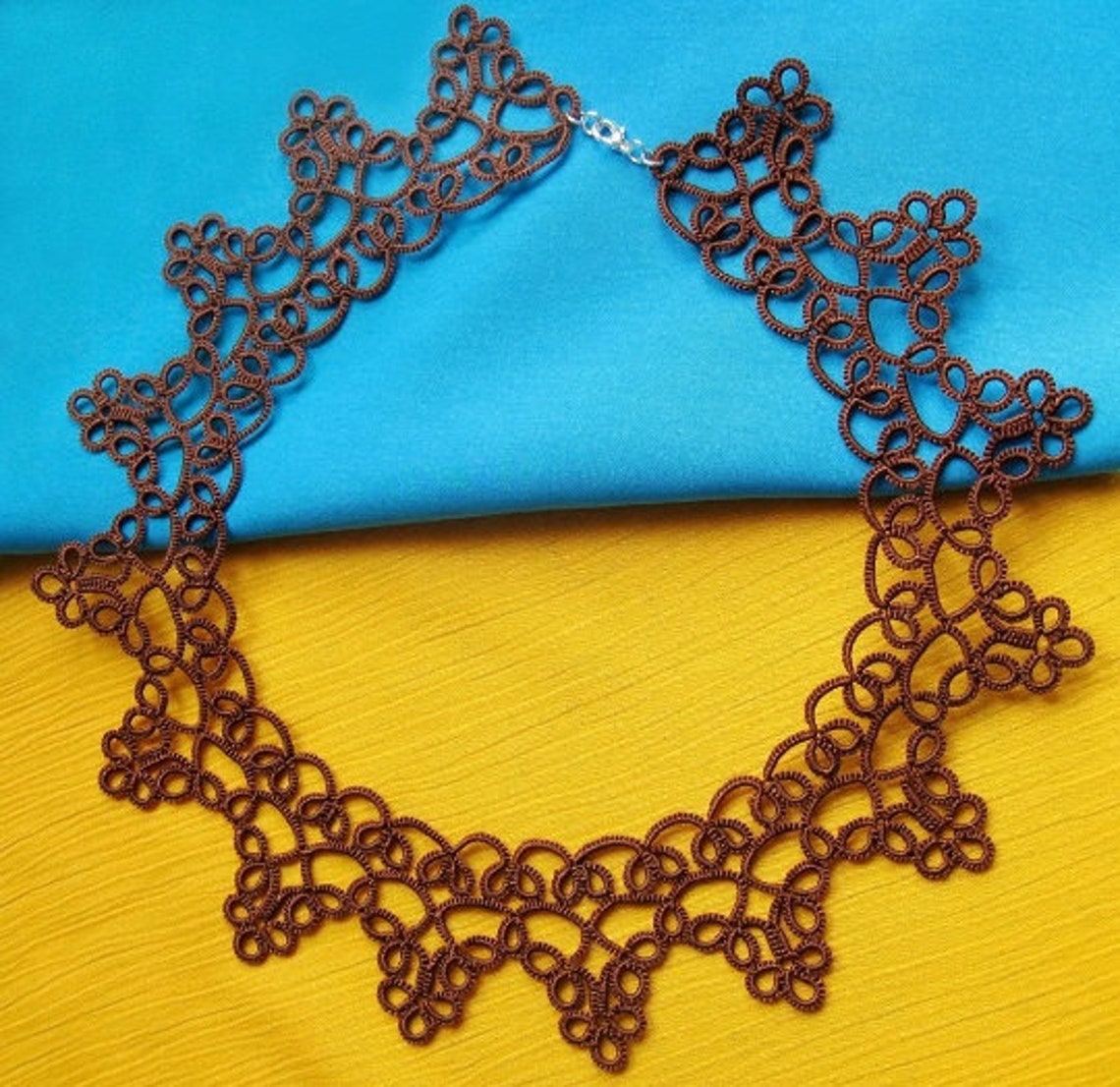 PDF Tatting Pattern Tatted Collar Romantic Necklace Classic Etsy