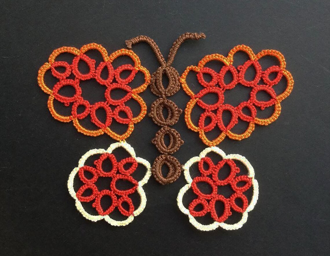 Tatting Pattern Butterfly Digital PDF File Original Shuttle Etsy