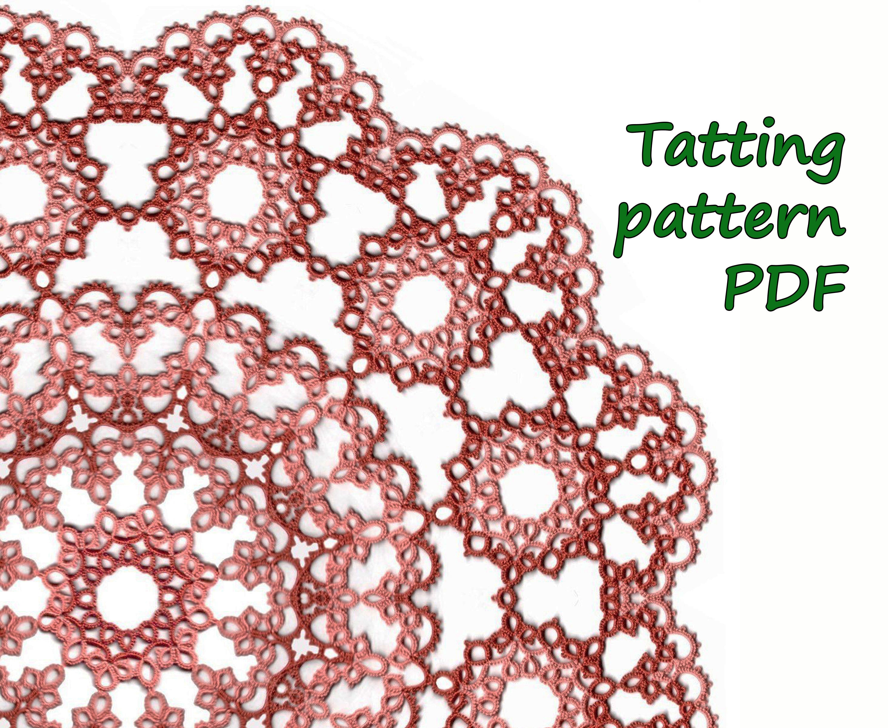 Tatting Doily PDF Tutorial Tatted Doily Pattern Visual Pattern Etsy