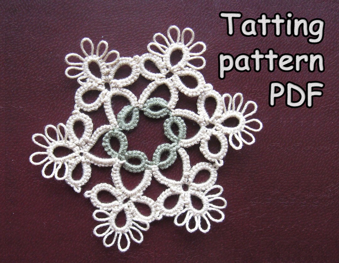 DIY Shuttle Tatting Snowflake Pattern PDF Instruction Tat Lace