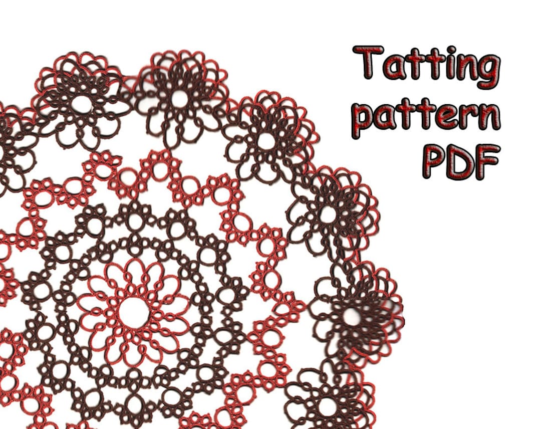 Tatting Doily PDF Tutorial Tatted Doily Pattern Visual Pattern Etsy