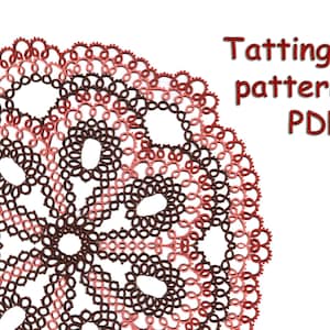 Lace Doily Tutorial Doily Pattern Tatted Doily Tutorial Boho Doily Boho Tatting PDF Boho Tablecloth DIY Doily PDF Doily