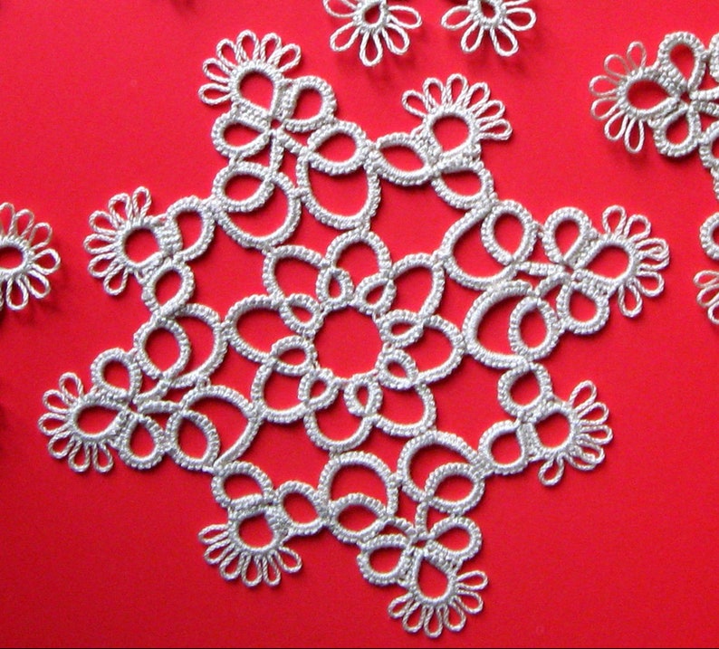 Easy Tatted Snowflake Patterns for Beginners PDF tutorial Etsy