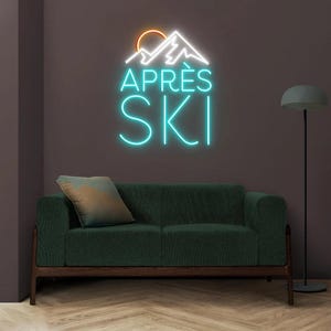 Apres Ski Neon Sign | Apres Ski, Ski Goggles | Custom Apres Ski Sign | Wall Decor | Ski Wall Decor | Gift for Skier | Gift for him Neon Sign