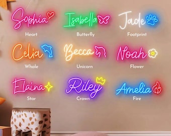 Custom Name Neon Sign for Kids, Neon Name Sign bedroom decor for girls, Birthday Gifts for kids, Teenage Girls Gifts, Christmas decor