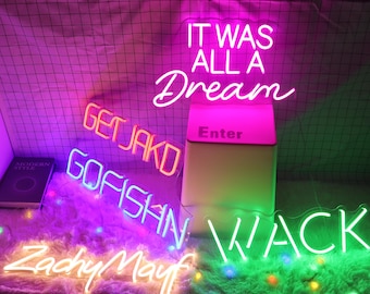 Custom Neon Sign, Neon Signs , Personalized Gifts , Handmade Wedding Signs, Neon Light , LED Name Neon Sign, Home & Wall Decor, Room Decor
