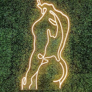 Man Neon Sign, Man Art, Male Body Art, Masculine Man Wall Art, One Line Art, Man Body Wall Art, Gay Love Art, Birthday Gift, Wall Decor