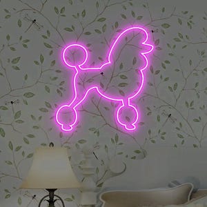 Poodle Dog LED Neon Lights, Poodle Dog, Gift for Dog Lovers, Poodle Dog Wall Decor, Dog Decor, Dog Room Decor, Custom Neon Sign, Pet Gift