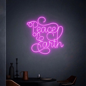 Custom Peace on Earth Sign, Peace Decorations, World Peace Sign, Peace Sign Decor, Peaceful Quotes Sign Decor, Christmas Gift, Gift for him