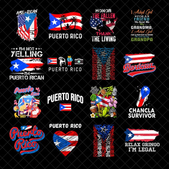 Puerto Rico Bundle Png, Taino Png, Puerto Rico Png, Garita Png, Puerto Rico Flag Png, Coqui Png, Clipart, Silhouette, Cricut, Commercial Use