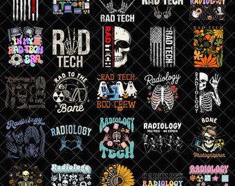 Rad Tech Png Bundle, Radiologic Technologist Png, Radiology Png, Rad Tech Design File For Sublimation, Radiologist png