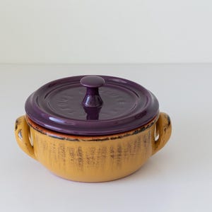 Casserole lidded Dish ITALY Terracotta Handmade Orange