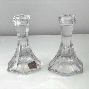 Mikasa crystal candle holders set of 2