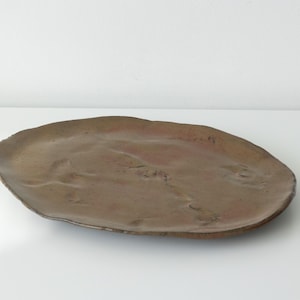Handmade serving platter. Serving dish, 12 inch long, 9 inch wide