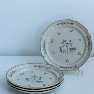 International China HEARTLAND Round Chop Plate set of 4 Stoneware Japan 7.5&quot;
