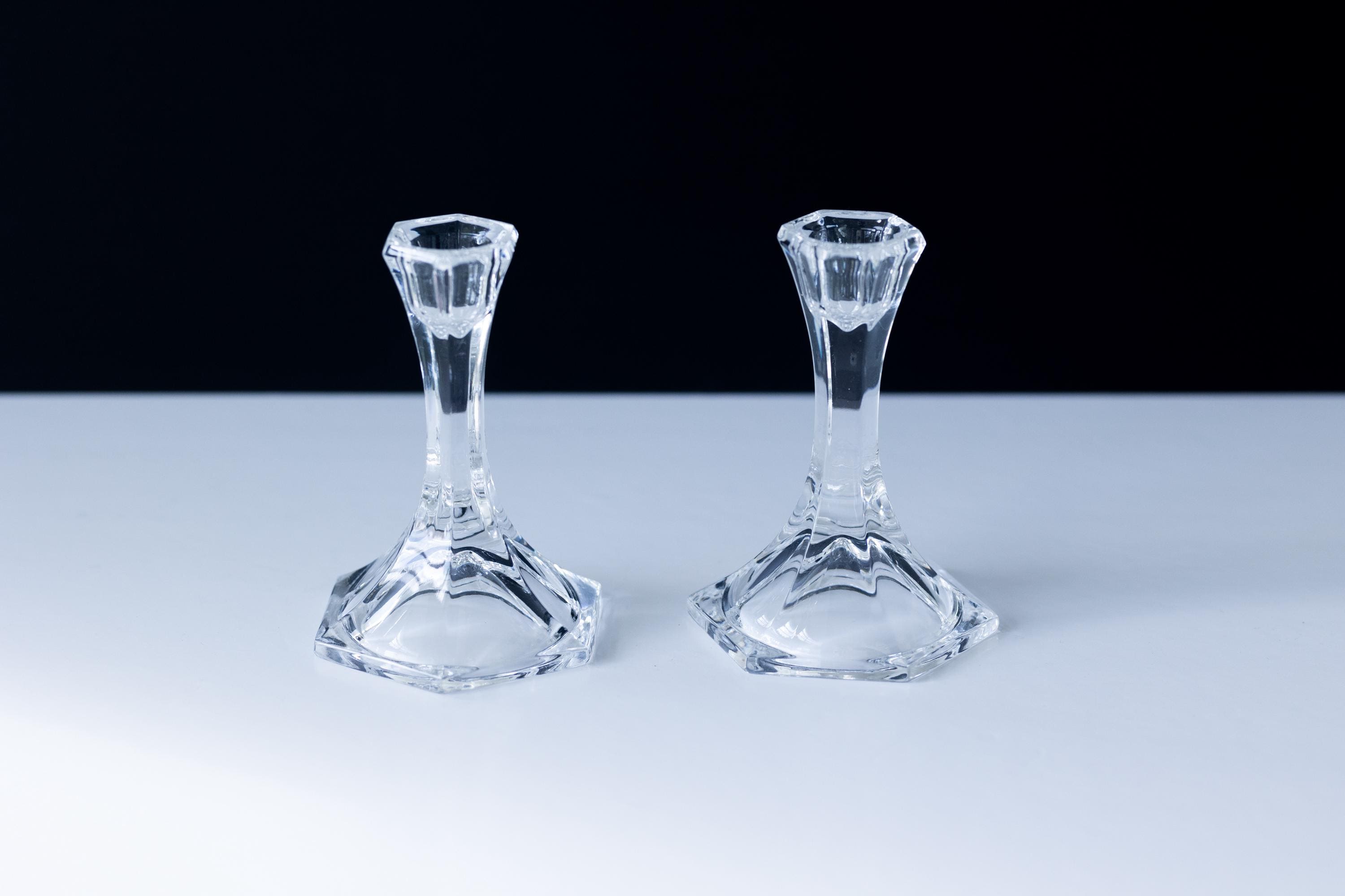 アンティーククリスタルキャンドルホルダー 2個セット（イギリス） クリスタルヴィンテージキャンドルホルダー2個セット - Etsy 日本