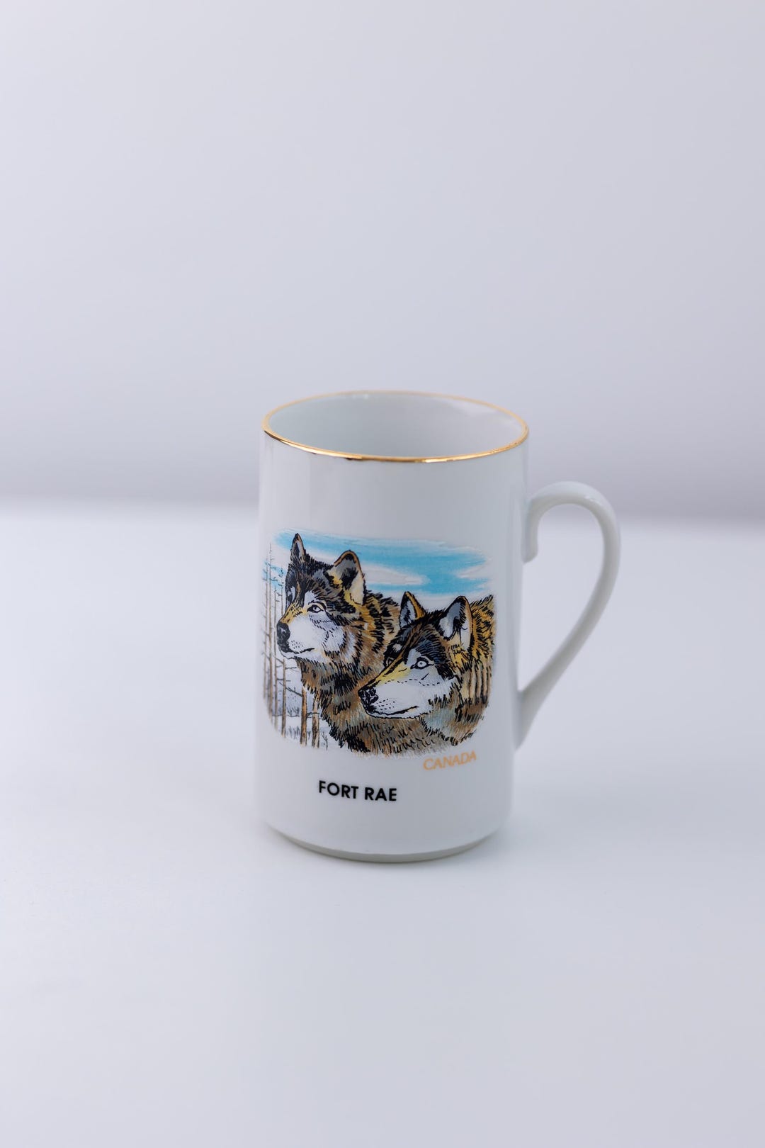 Banawe Cup Canada. Fort Rae. Wolf Design. Coffee Mug - Etsy