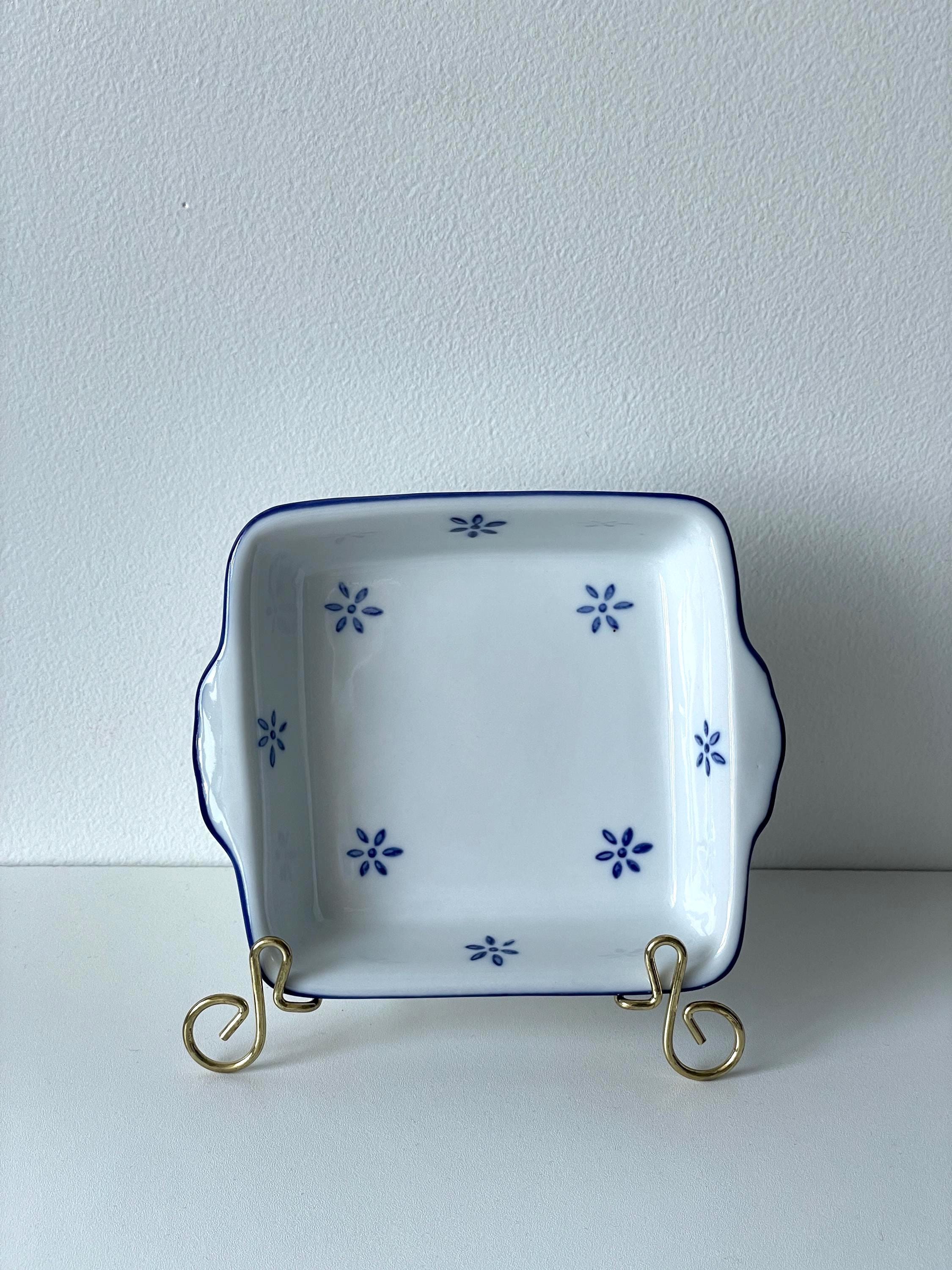 ヴィンテージ ブルー ホワイト デルフトスタイル 磁器 花柄 フラワー
