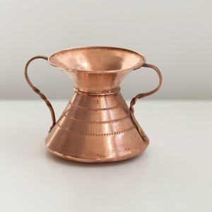 Vintage Small Copper Spittoon, vase