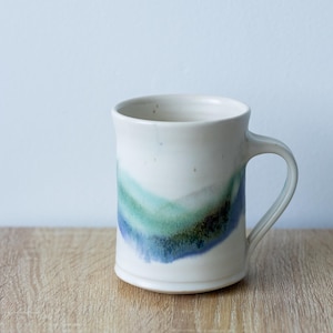 STUDIO POTTERY mug signed by artist. Coffee mug. Tea mug