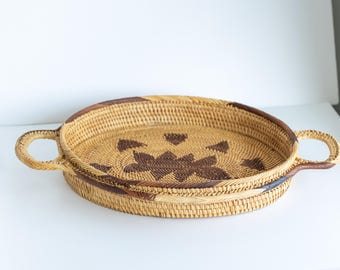 Woven Tray With Handles