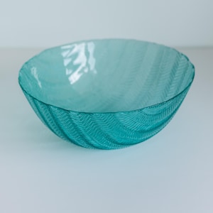 Arcoroc Vintage bowl, Textured Herringbone glass, Arcoroc France Vintage 1970s