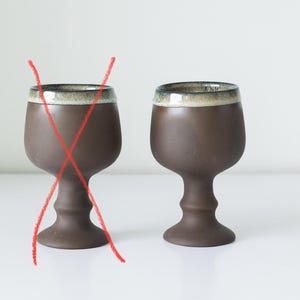 Wine goblet hand made pottery. 1 is available