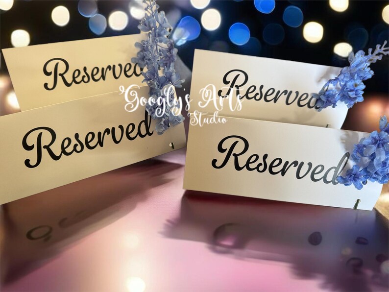 Personalized Elegant Reserved Sign – Custom Table Reservation Card for ...