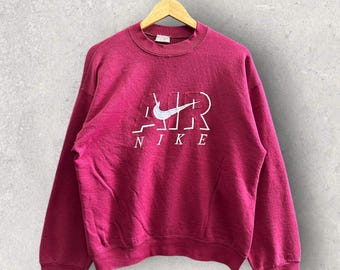Seltenes Vintage 90er Jahre Nike Air Big Logo Center Crewneck Sweatshirt Streetwear