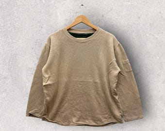 Bluza z okrągłym dekoltem w stylu vintage z konopi z lat 90.