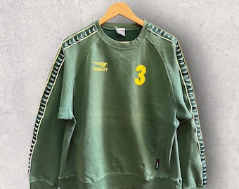 Vintage Penalty Side Tape Crewneck Sweatshirt Sunfaded